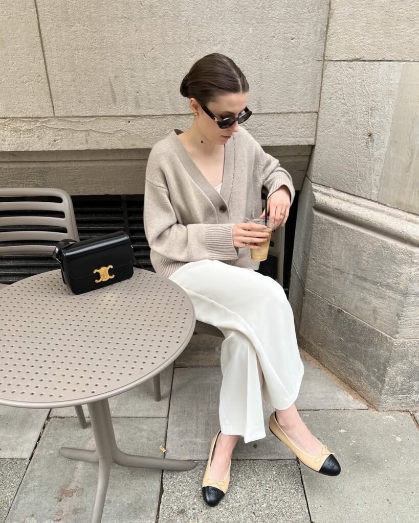 neutral spring outfit 